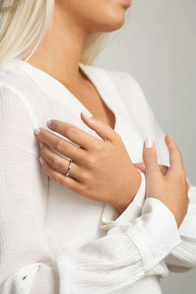 AURUM by Gubjrg Rings Womens solid white gold ring