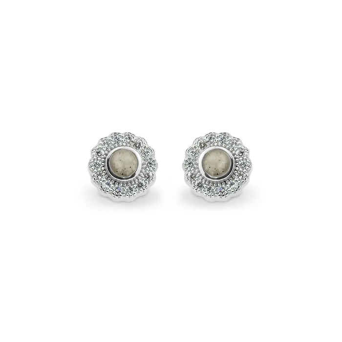 EverWith Earrings EverWith Ladies Petals Memorial Ashes Earrings with Fine Crystals