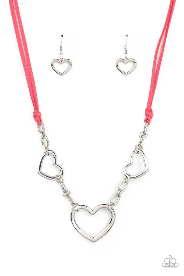 Fashionable Flirt Pink Necklace Jewelry by Bretta Paparazzi Accessories Necklaces