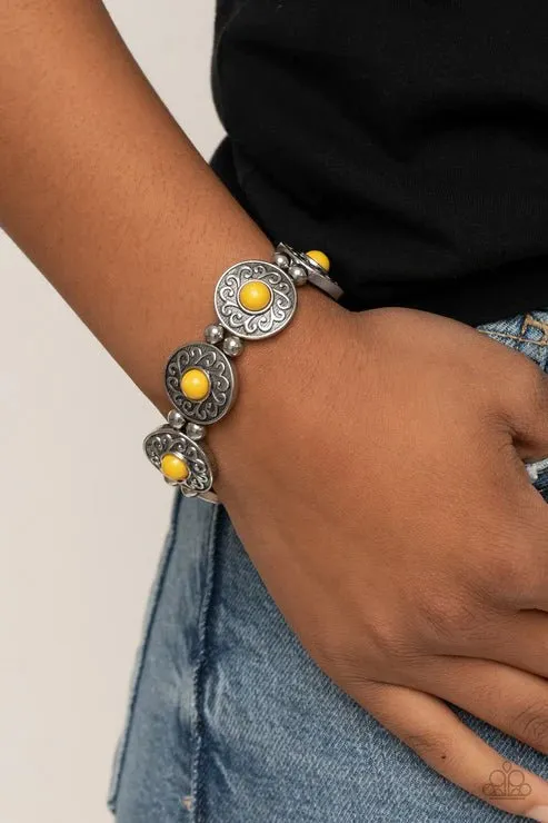 Flirty Finery Yellow Bracelet Jewelry by Bretta Paparazzi Accessories Bracelets