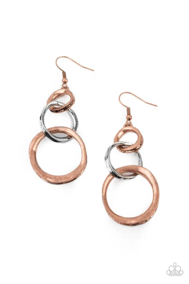 Harmoniously Handcrafted Copper Earrings Jewelry by Bretta Paparazzi Accessories Earrings