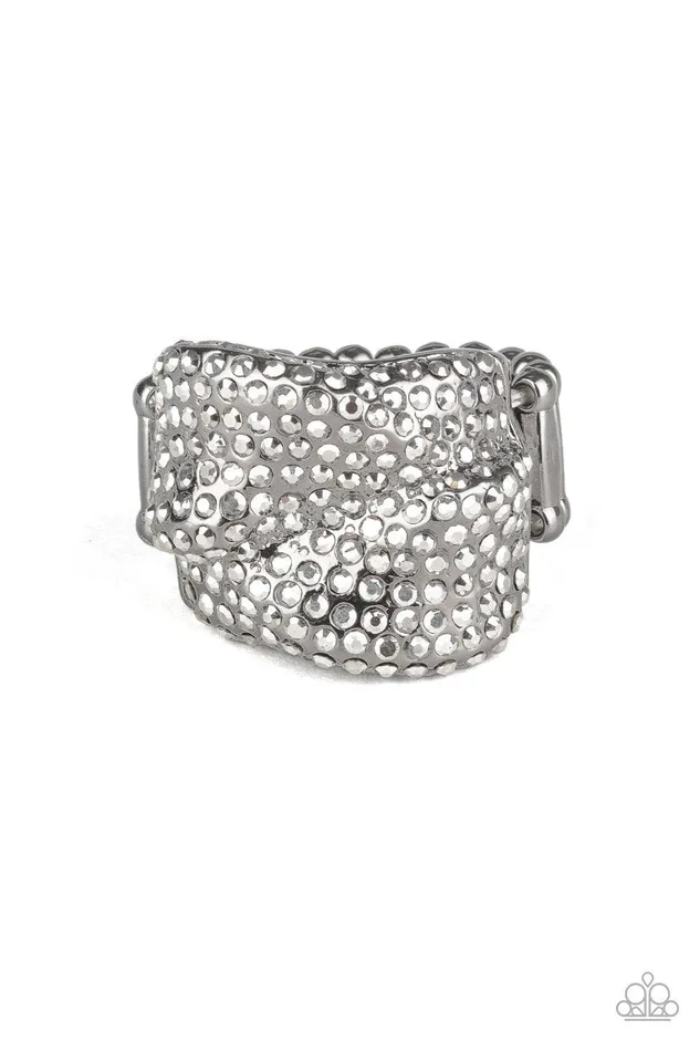 Imperial Industrialism Black Ring Jewelry by Bretta Paparazzi Accessories Rings