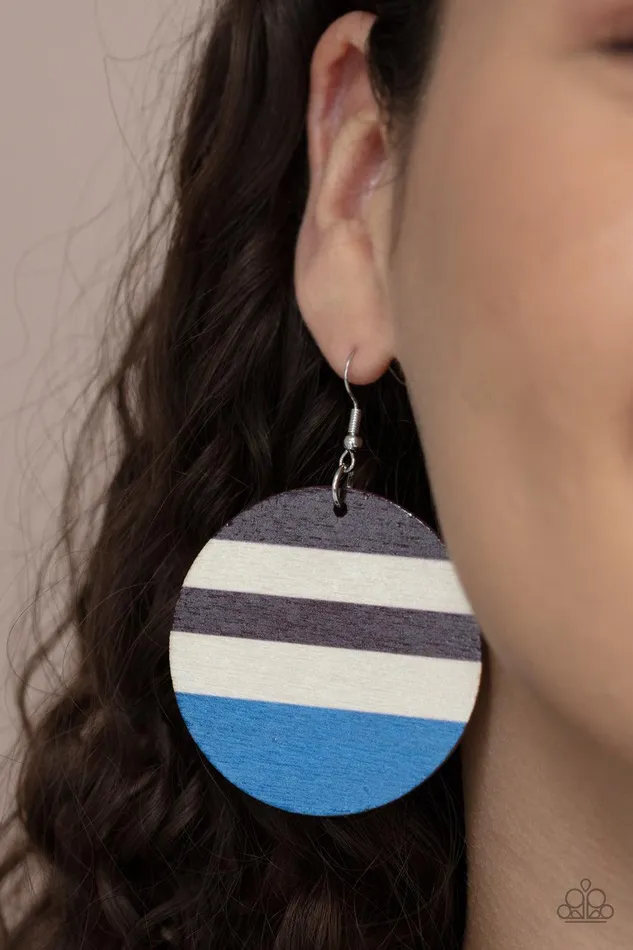Paparazzi Accessories Earrings Yacht Party Blue Earrings Jewelry by Bretta