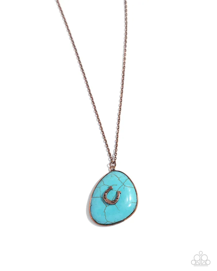 Paparazzi Accessories Necklaces Horseshoe Hoedown Copper Necklace Jewelry by Bretta
