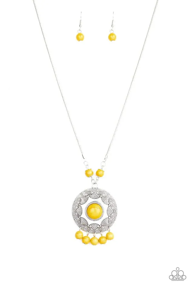 Paparazzi Accessories Necklaces Santa Fe Garden Yellow Necklace Jewelry by Bretta Paparazzi Accessories Necklaces Santa Fe Garden Yellow Necklace Jewelry by Bretta