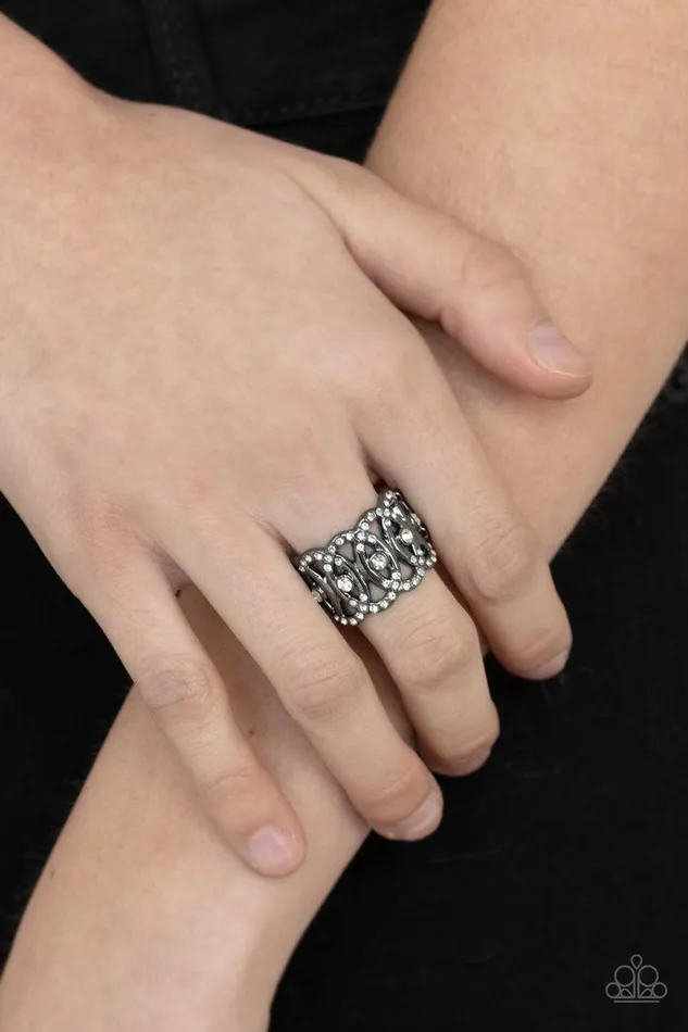 Paparazzi Accessories OVALRuled Black Ring Jewelry by Bretta Rings
