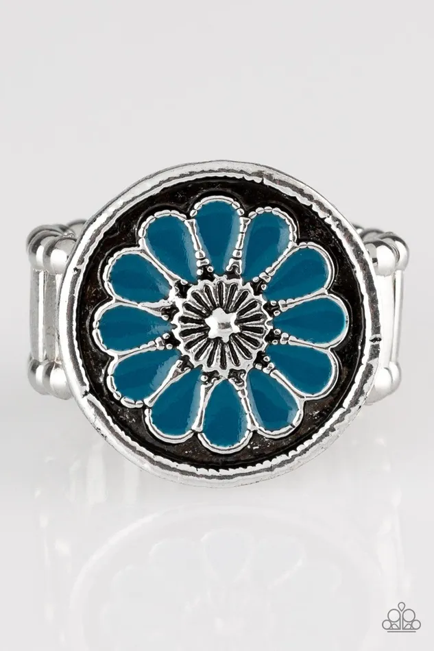 Paparazzi Accessories Rings Garden View Blue Ring Jewelry by Bretta