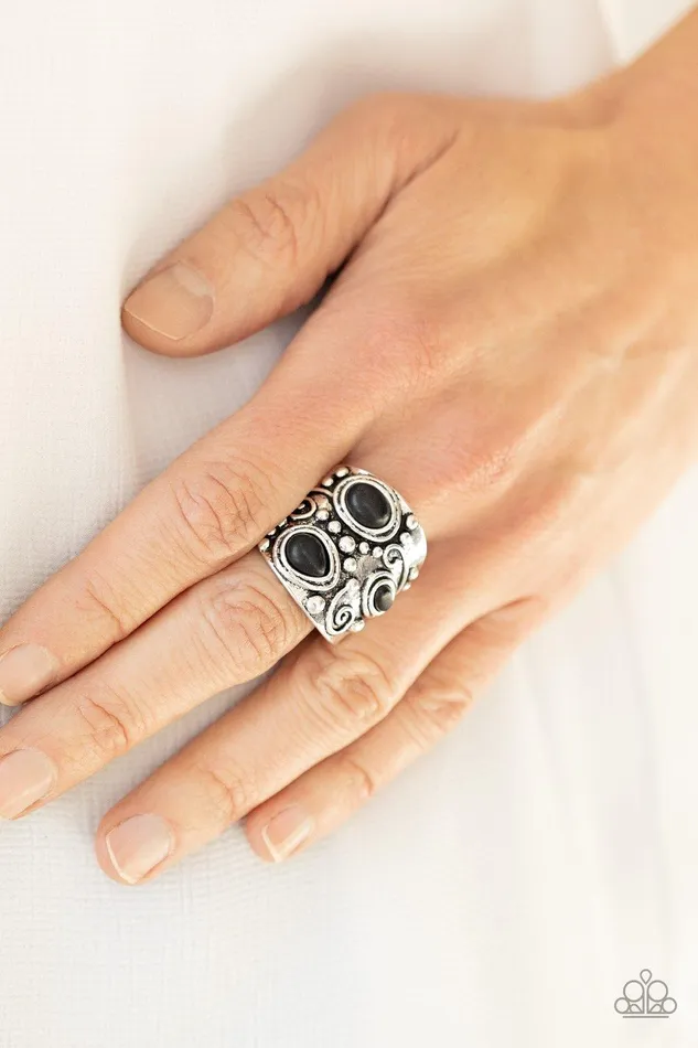Paparazzi Accessories Rings Modern Mountain Ranger Black Ring Jewelry by Bretta Paparazzi Accessories Rings Modern Mountain Ranger Black Ring Jewelry by Bretta
