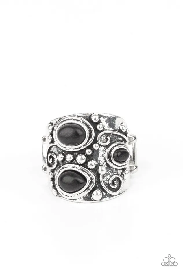Paparazzi Accessories Rings Modern Mountain Ranger Black Ring Jewelry by Bretta