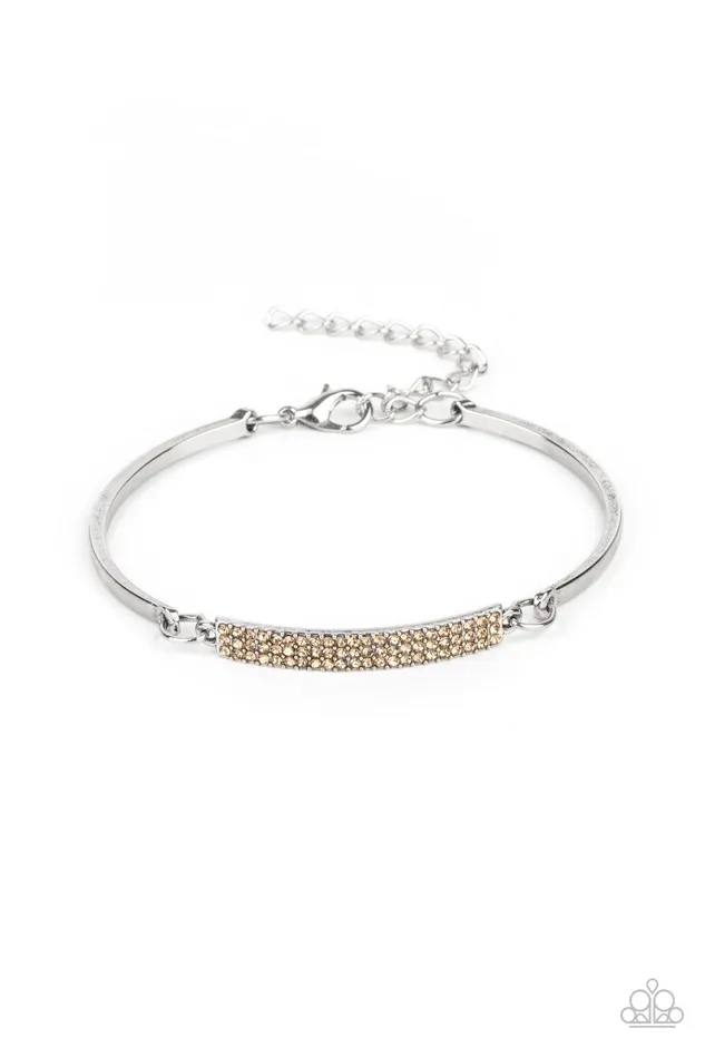 Paparazzi Accessories Showy Sparkle Brown Bracelet Jewelry by Bretta Bracelets