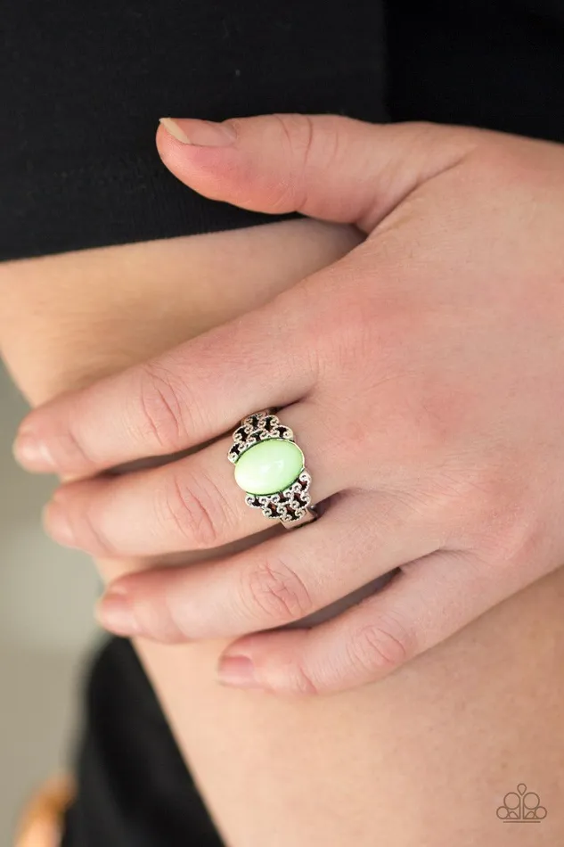 Princess Problems Green Ring Jewelry by Bretta Paparazzi Accessories Rings