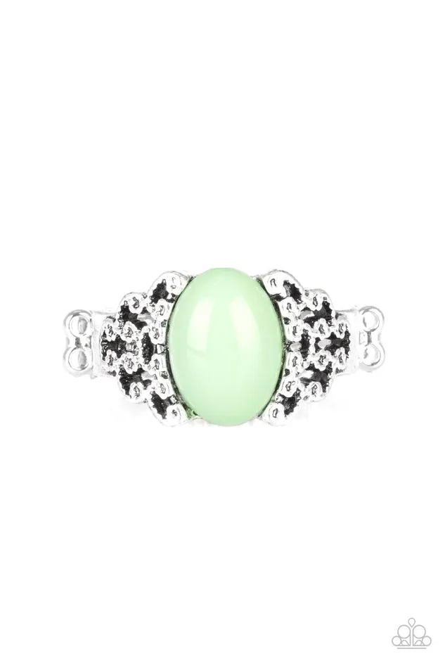 Princess Problems Green Ring Jewelry by Bretta Paparazzi Accessories Rings