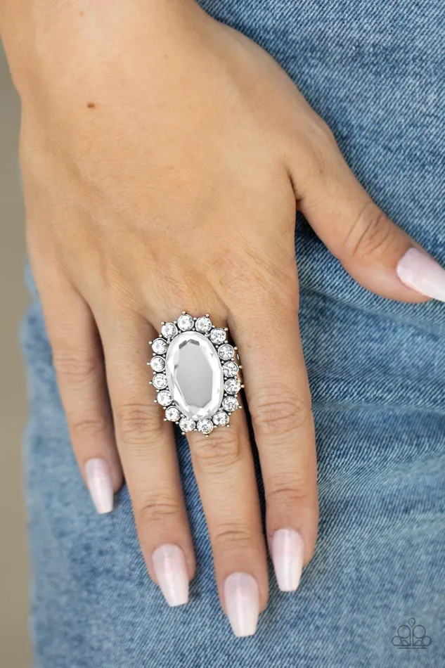 Rings Bling Of All Bling White Ring Jewelry by Bretta Paparazzi Accessories