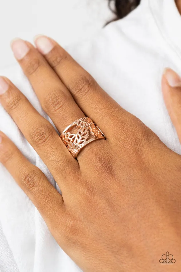 Rings Paparazzi Accessories Farmhouse Foliage Rose Gold Ring Jewelry by Bretta