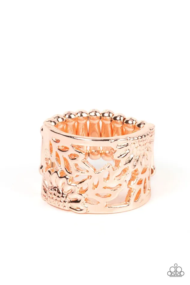 Rings Paparazzi Accessories Farmhouse Foliage Rose Gold Ring Jewelry by Bretta