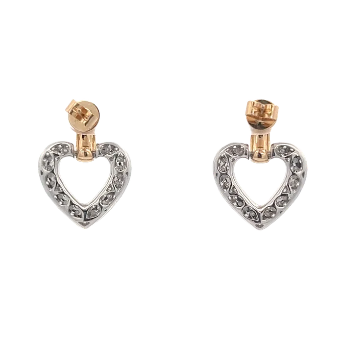 YaninaCo Jewelry Earrings Pave Heart Shape Earrings