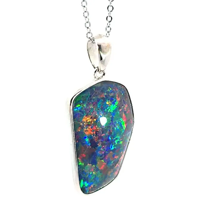 Australian Opal Cutters Necklaces Australian Opal Triplet Pendant set in Sterling Silver