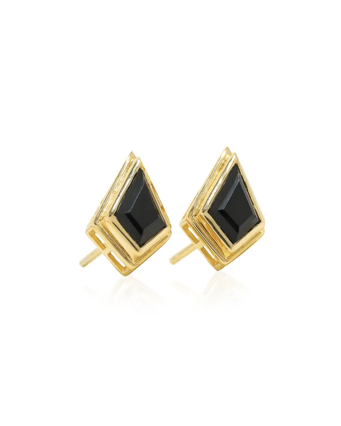Black Onyx Mini Stud Earrings YoTreasure Earrings