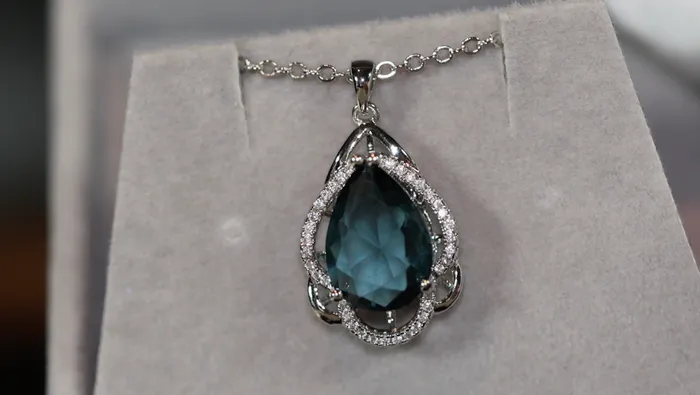 Blue Diamond Necklace Teal Blue Diamond Necklace Lab Diamonds London Necklaces