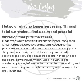 Bracelets Sarah Belle Be Calm Stacking Bracelet