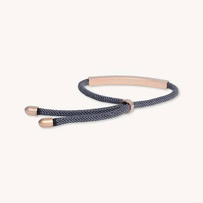 Camile Stone Rose Gold Bar Stainless Steel Adjustable Bracelet Bracelets