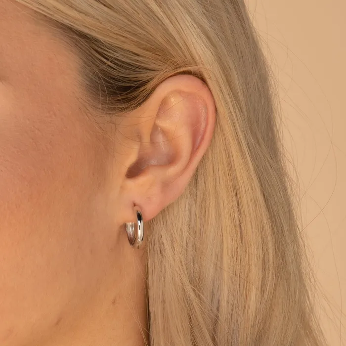 Earrings Camile Stone Basic Large Huggie Hoop Earrings