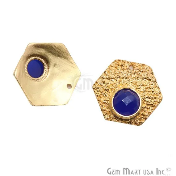 GemMartUSA DIY Gemstone 27x24mm Gold Plated Chandelier Finding Connector 1PC PreStyled Sets