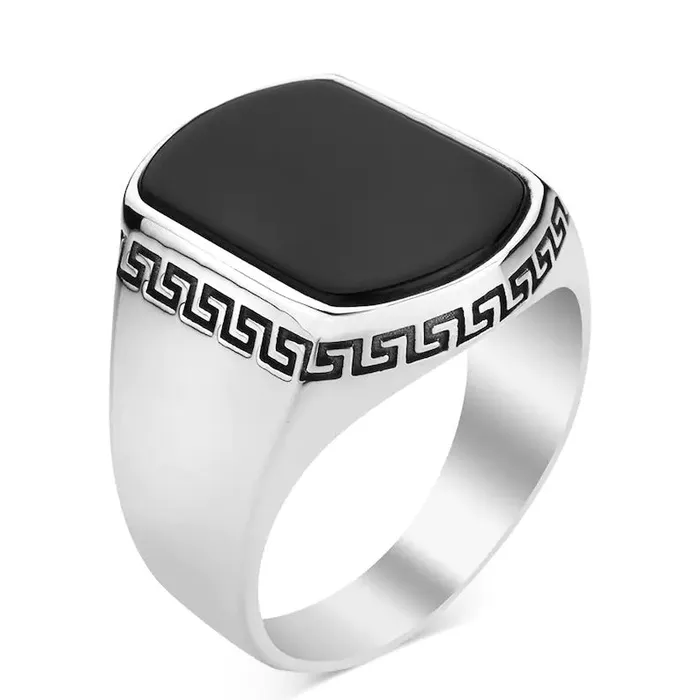 Grace PK Rings MODERN MOTIF BLACK ONYX RING