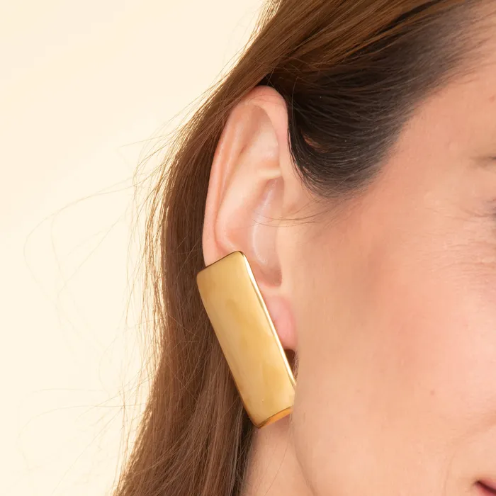 Hailey Statement Stud Earrings Camile Stone Earrings