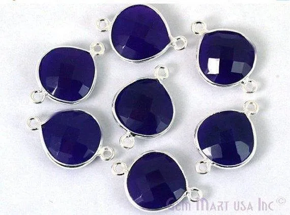 Heart 12mm Double Bail Silver Bezel Gemstone Connector GemMartUSA Rings