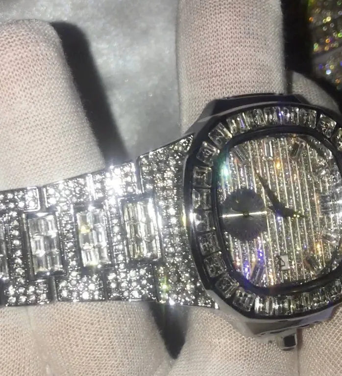Minx London Baguette Watch Iced Watch Diamond Watch Buss Down Watch Watches Minx London Baguette Watch Iced Watch Diamond Watch Buss Down Watch Watches