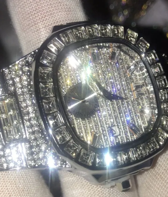 Minx London Baguette Watch Iced Watch Diamond Watch Buss Down Watch Watches Minx London Baguette Watch Iced Watch Diamond Watch Buss Down Watch Watches