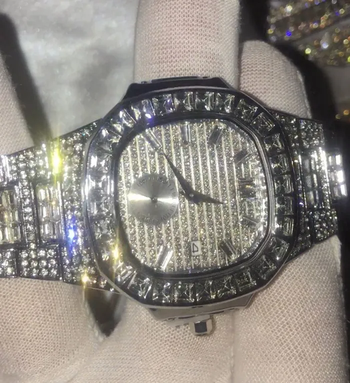 Minx London Baguette Watch Iced Watch Diamond Watch Buss Down Watch Watches Minx London Baguette Watch Iced Watch Diamond Watch Buss Down Watch Watches