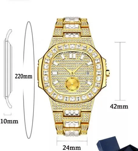 Minx London Baguette Watch Iced Watch Diamond Watch Buss Down Watch Watches Minx London Baguette Watch Iced Watch Diamond Watch Buss Down Watch Watches