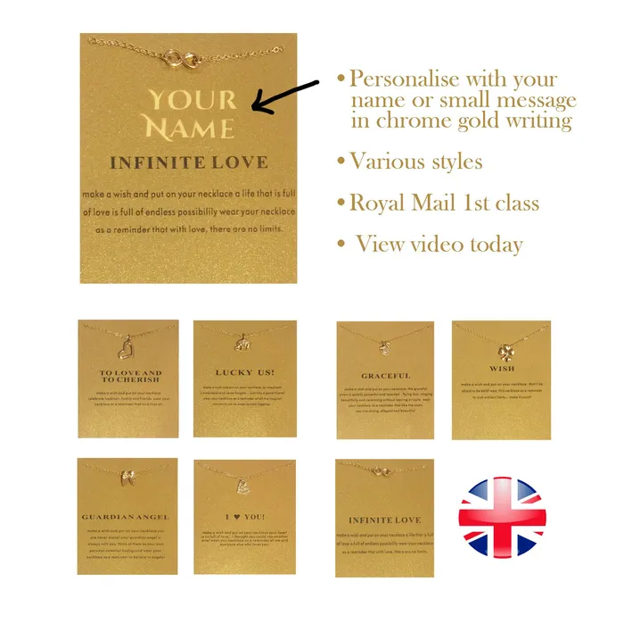 Minx London Gold Elephant Necklace Pendant with Gift Card by Minx London animal pendant charms lucky gift card personalised Necklaces