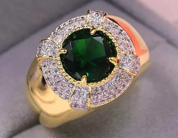 Minx London Green Diamond Ring Emerald Green Diamond Ring Iced Out Ring Green Engagement Ring Mens Green Diamond Ring Big Diamond Ring Rings