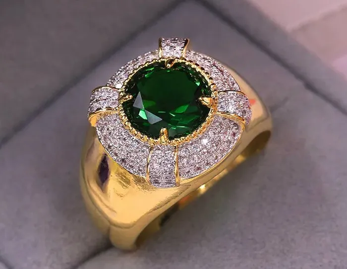 Minx London Green Diamond Ring Emerald Green Diamond Ring Iced Out Ring Green Engagement Ring Mens Green Diamond Ring Big Diamond Ring Rings