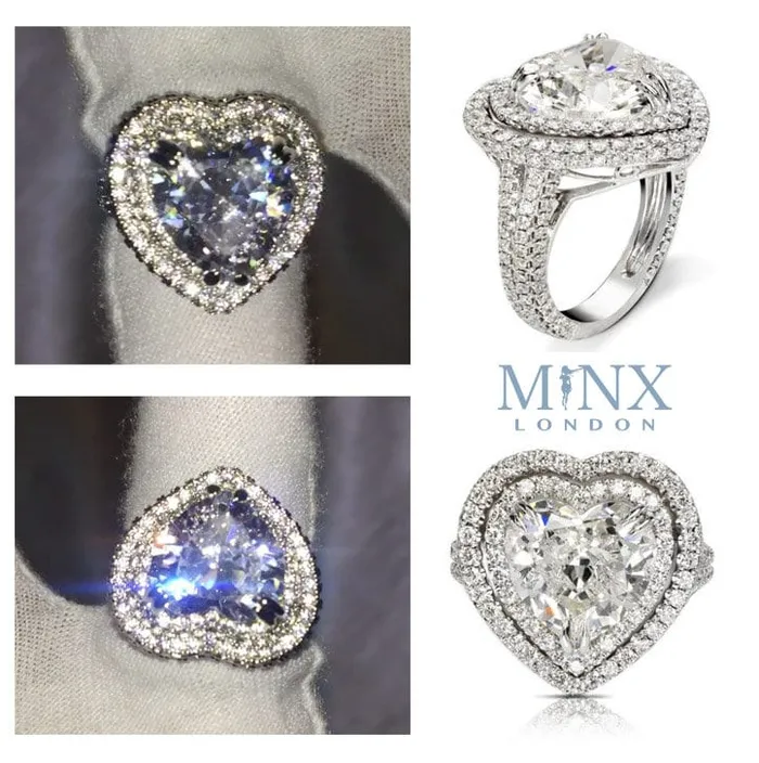 Minx London Heart Ring Heart Rings Iced Out Heart Ring Halo Ring Double Halo Ring Heart Shape Ring Womens Diamond ring Diamond Heart Ring Rings Minx London Heart Ring Heart Rings Iced Out Heart Ring Halo Ring Double Halo Ring Heart Shape Ring Womens Diamond ring Diamond Heart Ring Rings