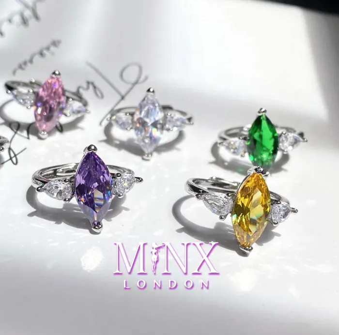 Minx London Marquise Ring Marquise Diamond Ring Marquise Engagement Ring Marquise Diamond Cut Ring Purple Diamond Wedding Ring Purple Diamond Rings