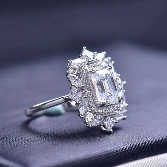 Minx London Rings 2 carat Womens Engagement Ring Womens Wedding Ring Moissanite Ring Moissanite Engagement Rings Moissanite Rings Big Diamond Ring