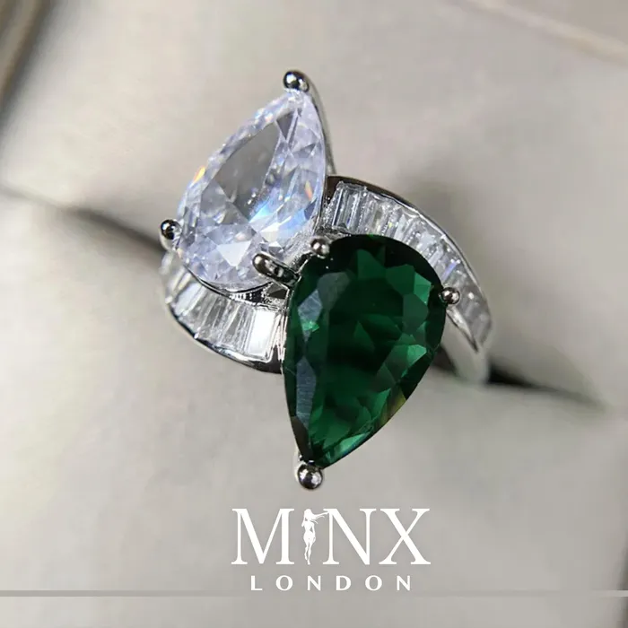 Minx London Rings Teardrop Engagement Ring Teardrop Ring Green Diamond Rings Womens Green Diamond Ring Emerald Engagement Ring Baguette Ring Minx London Rings Teardrop Engagement Ring Teardrop Ring Green Diamond Rings Womens Green Diamond Ring Emerald Engagement Ring Baguette Ring