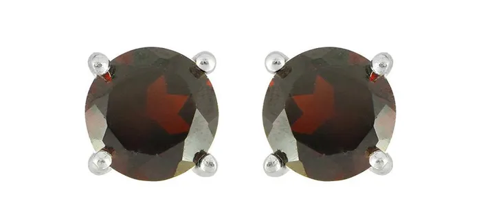 Natural Garnet Sterling Silver Gemstone Earrings YoTreasure Earrings