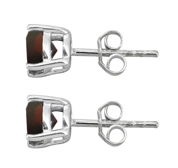 Natural Garnet Sterling Silver Gemstone Earrings YoTreasure Earrings