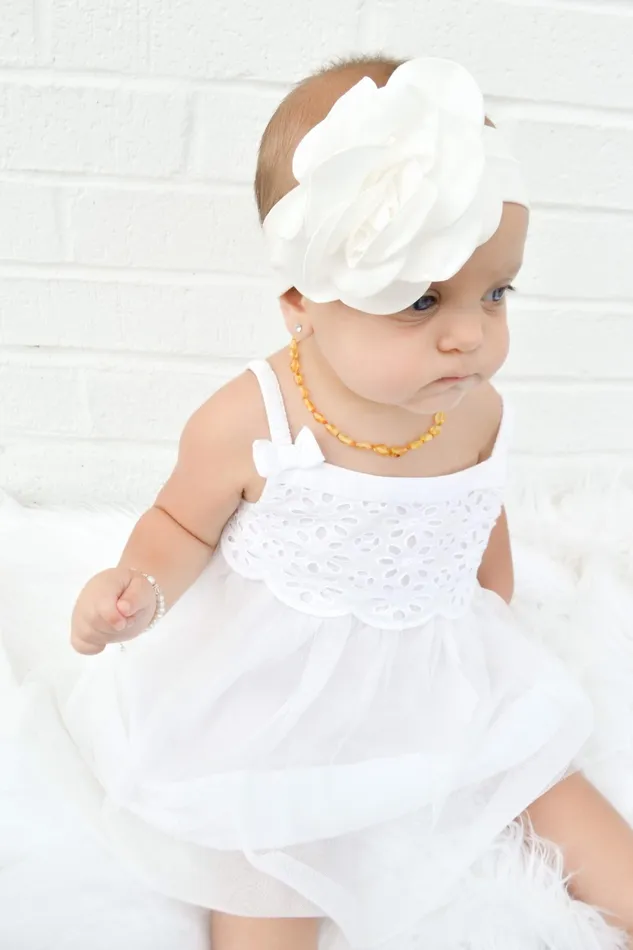 Necklaces Cherished Moments Jewelry Amber Teething Necklace for Teething Babies and Toddlers Honey