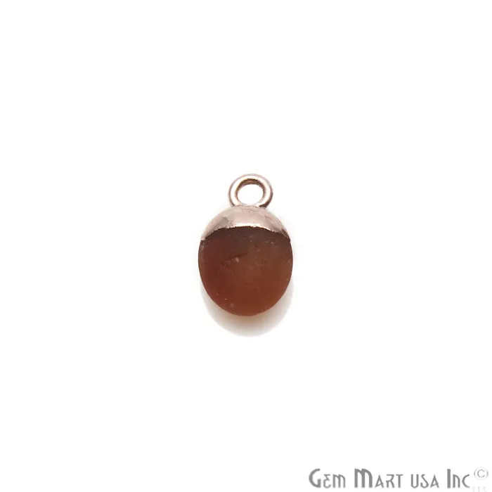 Necklaces GemMartUSA Carnelian Matte Beads Free Form 15x8mm Rose Gold Electroplated Single Bail Pendant Connector