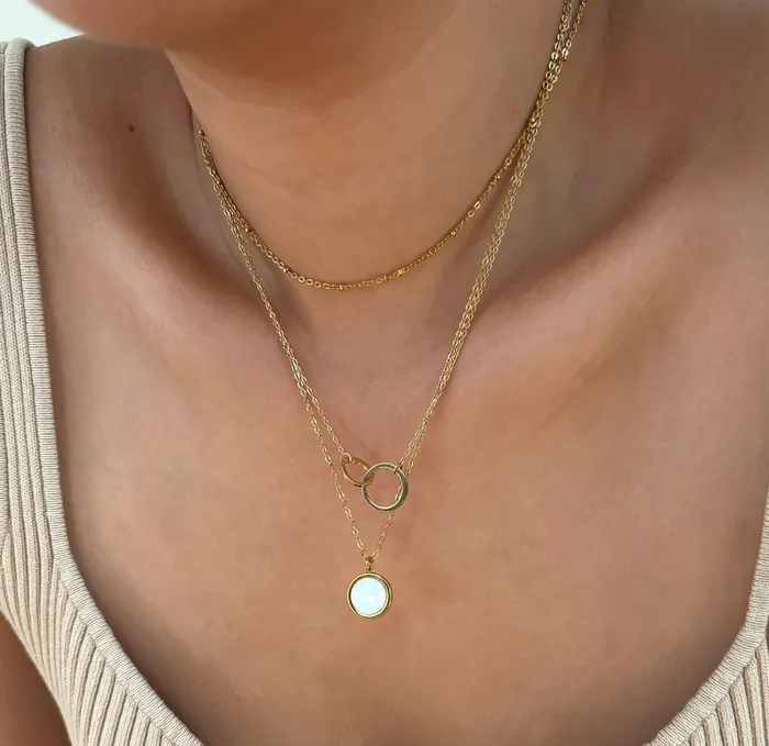 Necklaces Mai Dsire DESIREE OPAL BIRTHSTONE PENDANT OCTOBER