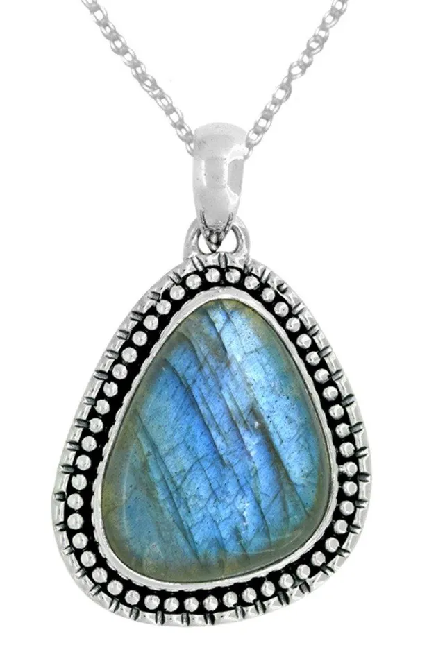 Necklaces YoTreasure 925 Sterling Silver Labradorite Chain Pendant Necklace Jewelry 18 Perfect Gifts for Women on Christmas