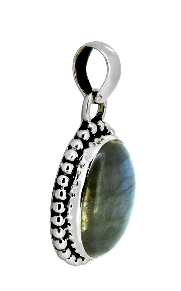 Necklaces YoTreasure Labradorite Solid 925 Sterling Silver Chain Pendant Jewelry