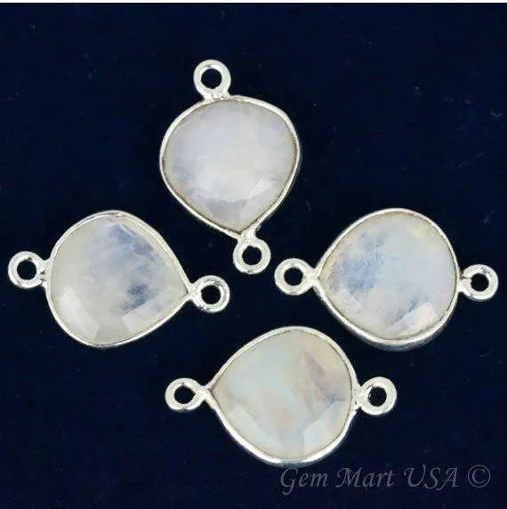 Rings GemMartUSA Heart 12mm Silver Bezel Double Bail Gemstone Connector Rings GemMartUSA Heart 12mm Silver Bezel Double Bail Gemstone Connector