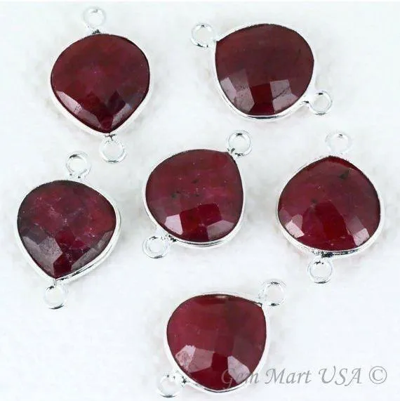 Rings GemMartUSA Heart 12mm Silver Bezel Double Bail Gemstone Connector Rings GemMartUSA Heart 12mm Silver Bezel Double Bail Gemstone Connector